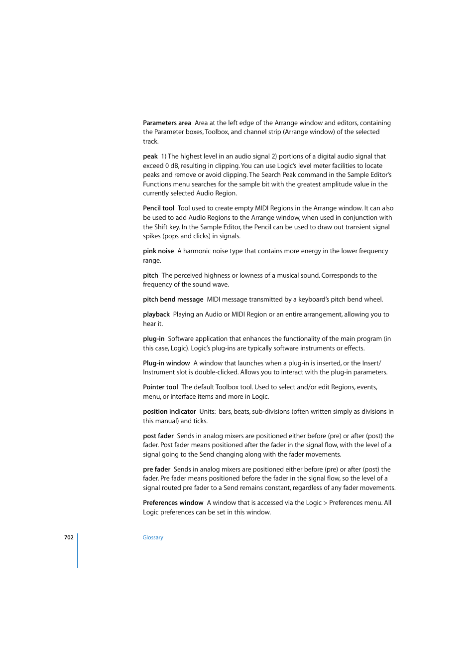 Apple Logic Pro 7 User Manual | Page 702 / 730