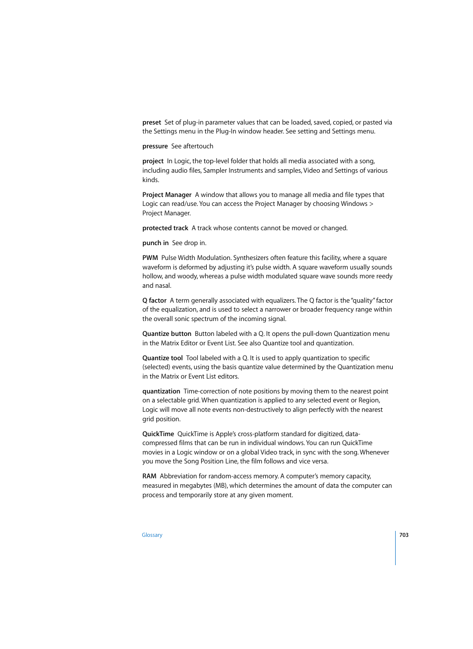 Apple Logic Pro 7 User Manual | Page 703 / 730