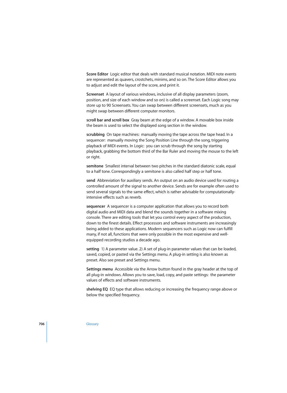 Apple Logic Pro 7 User Manual | Page 706 / 730