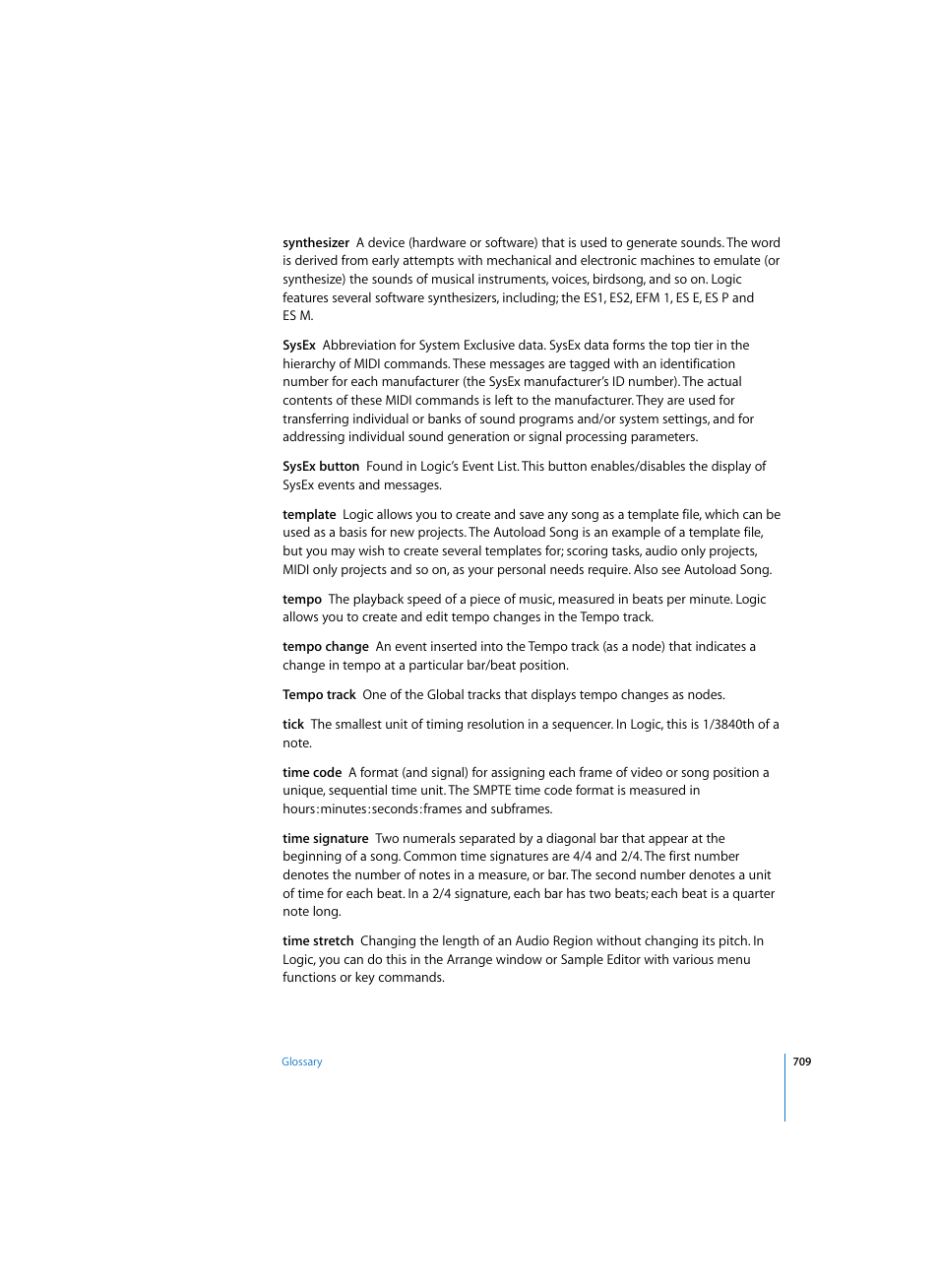 Apple Logic Pro 7 User Manual | Page 709 / 730
