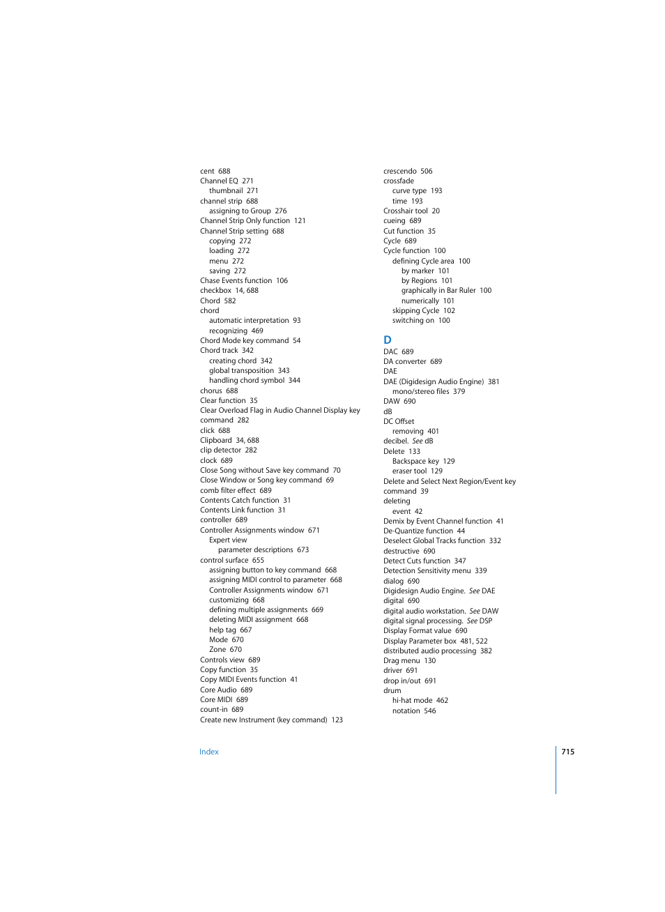 Apple Logic Pro 7 User Manual | Page 715 / 730