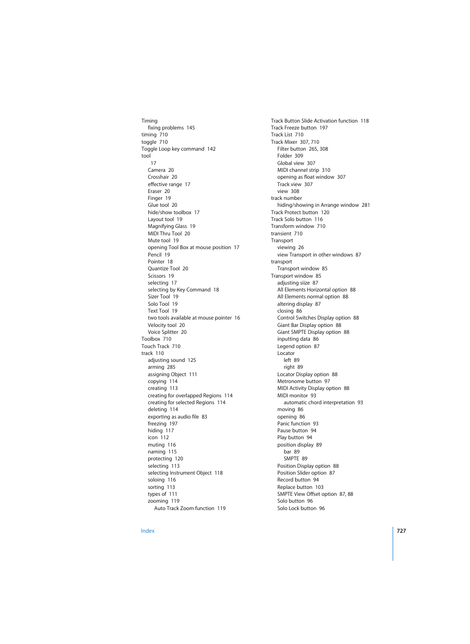 Apple Logic Pro 7 User Manual | Page 727 / 730