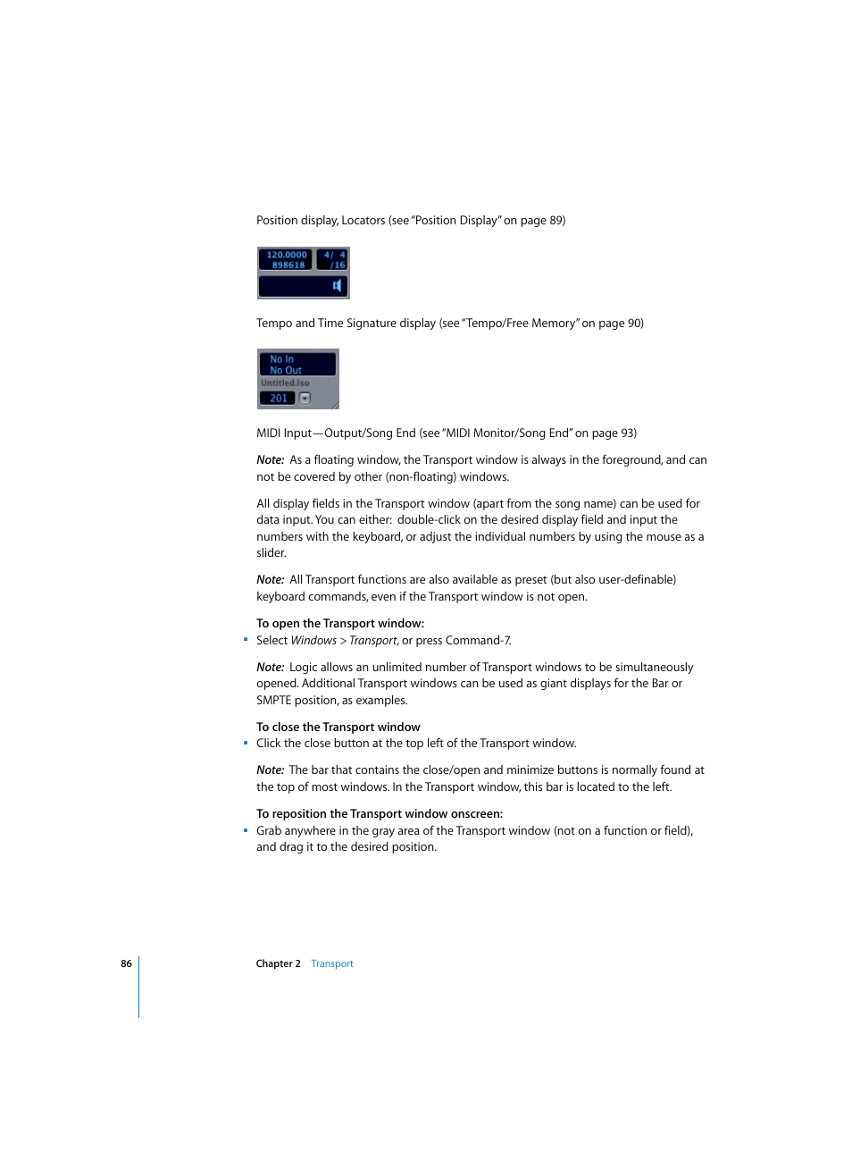 Apple Logic Pro 7 User Manual | Page 86 / 730
