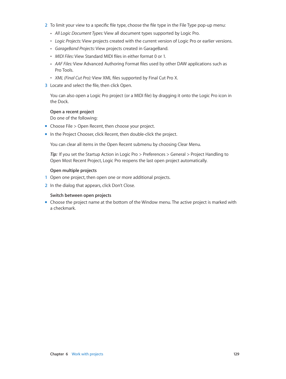 Apple Logic Pro X User Manual | Page 129 / 919