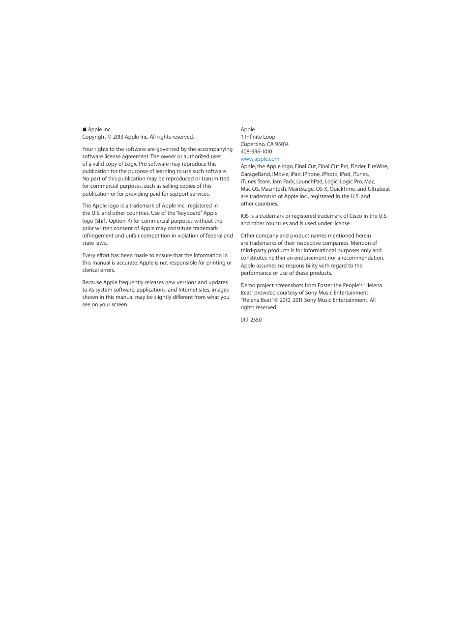 Apple Logic Pro X User Manual | Page 2 / 919