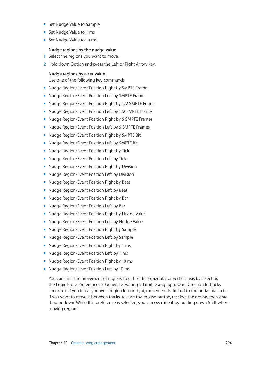 Apple Logic Pro X User Manual | Page 294 / 919