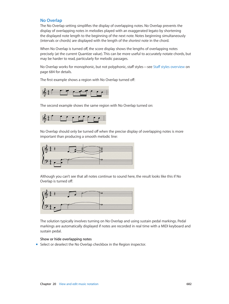 No overlap | Apple Logic Pro X User Manual | Page 682 / 919