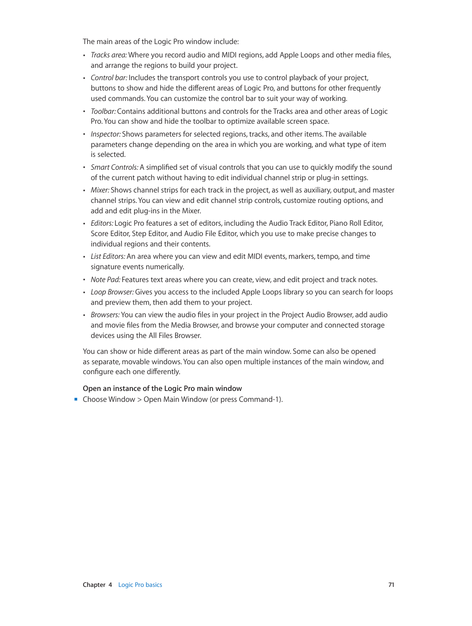 Apple Logic Pro X User Manual | Page 71 / 919