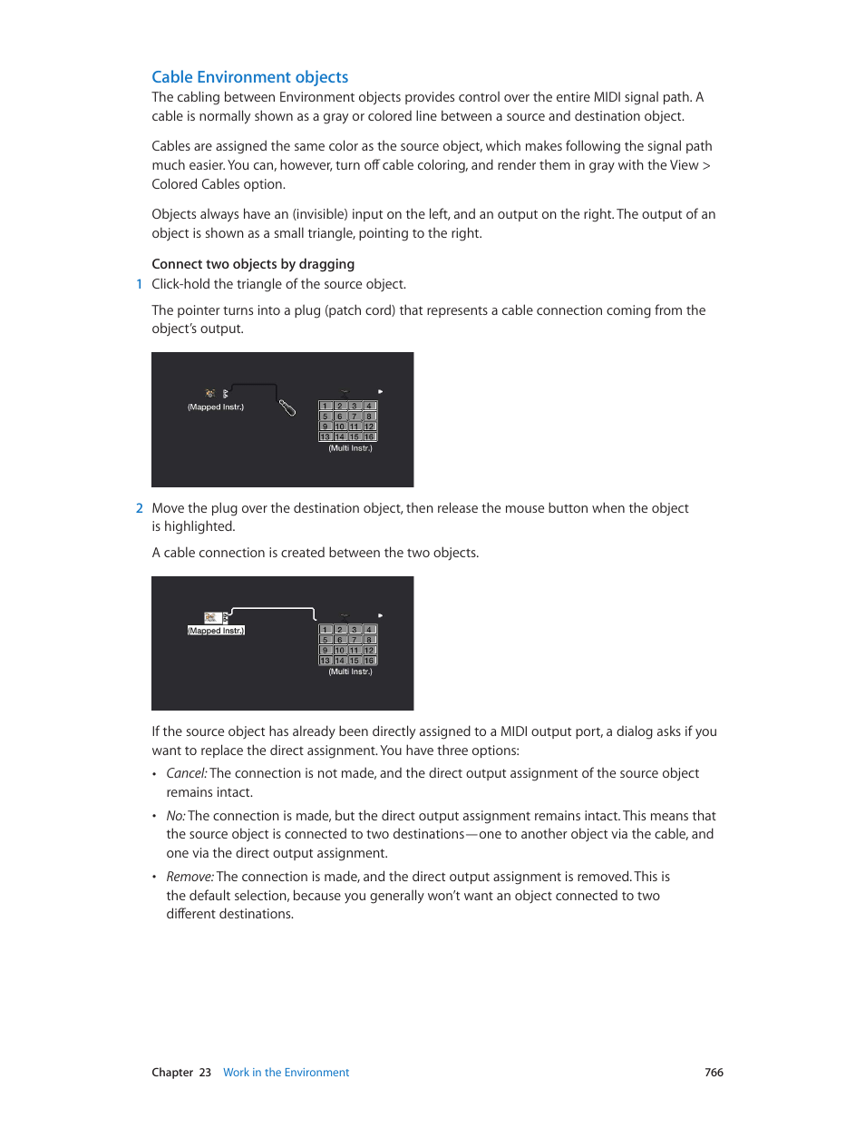 Cable environment objects | Apple Logic Pro X User Manual | Page 766 / 919