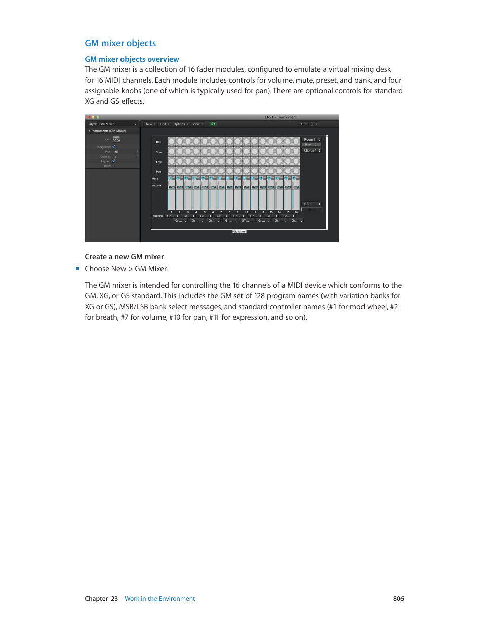 Gm mixer objects | Apple Logic Pro X User Manual | Page 806 / 919
