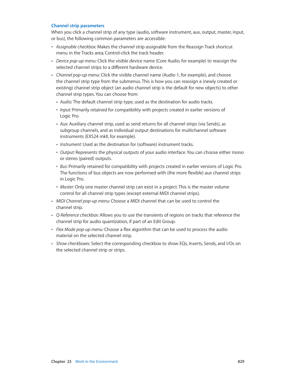 Apple Logic Pro X User Manual | Page 829 / 919