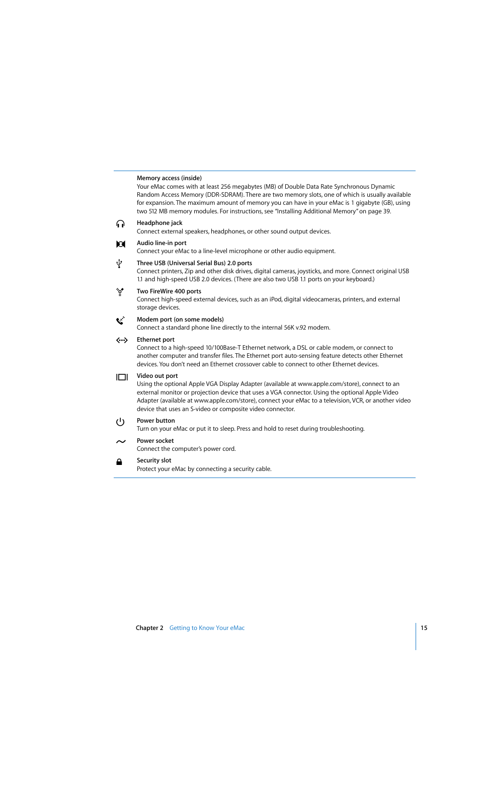 Apple eMac 2005 User Manual | Page 15 / 96