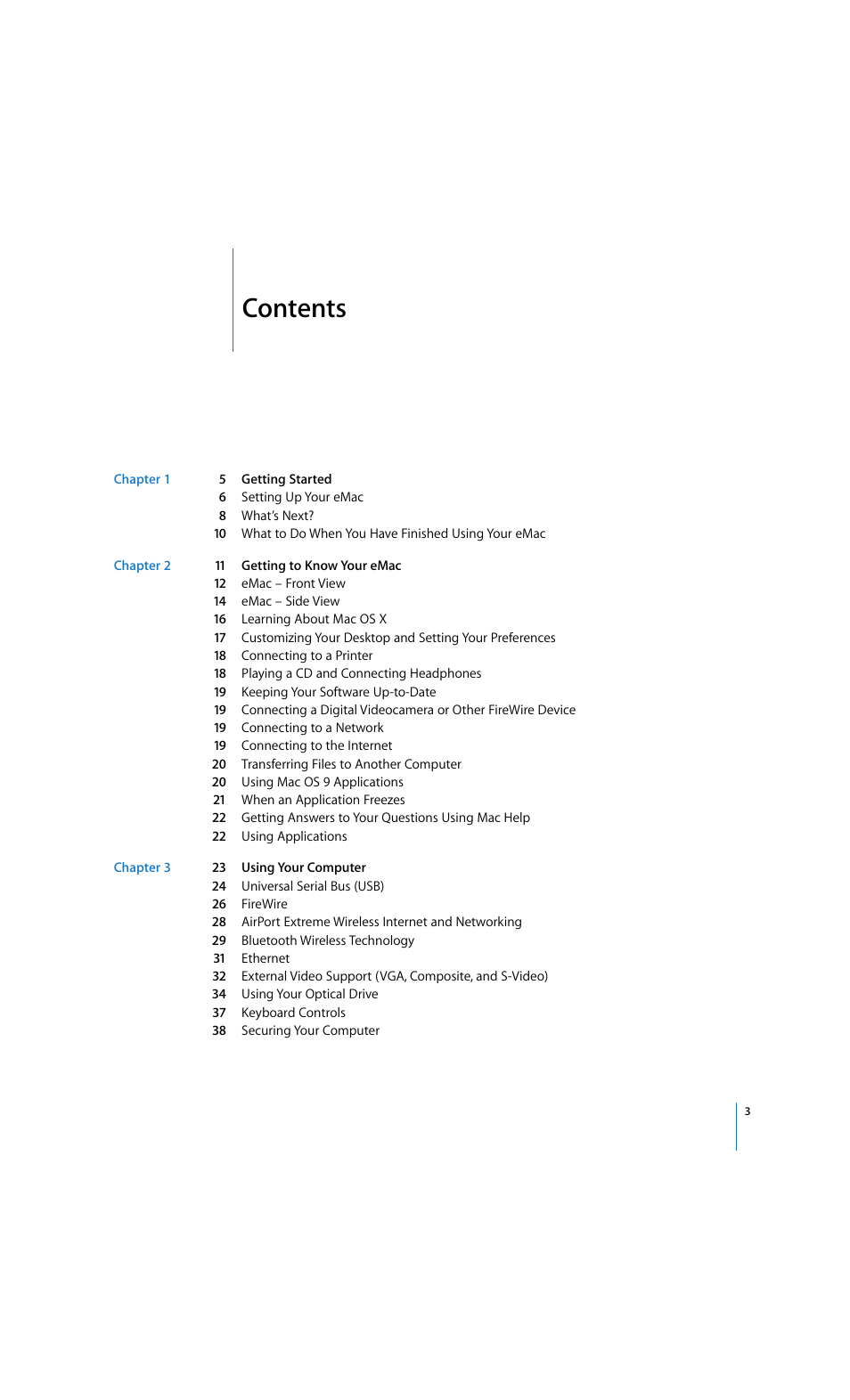 Apple eMac 2005 User Manual | Page 3 / 96