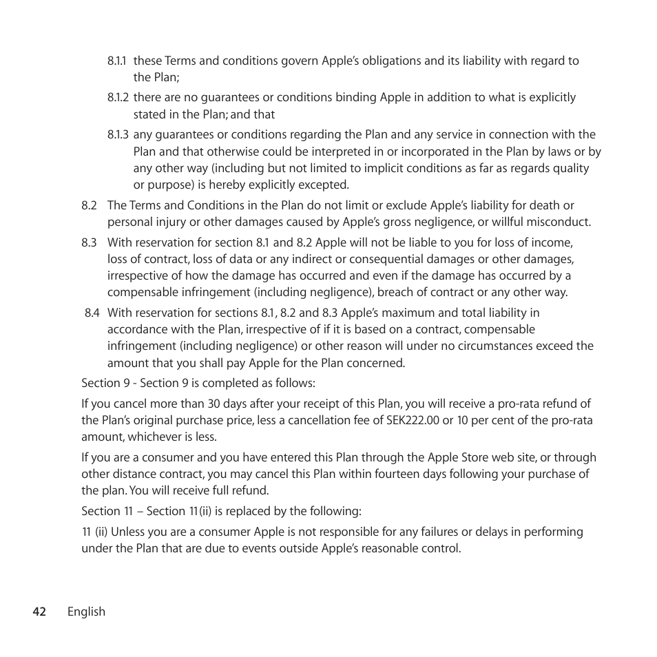 Apple AppleCare Protection Plan for Mac User Manual | Page 42 / 104