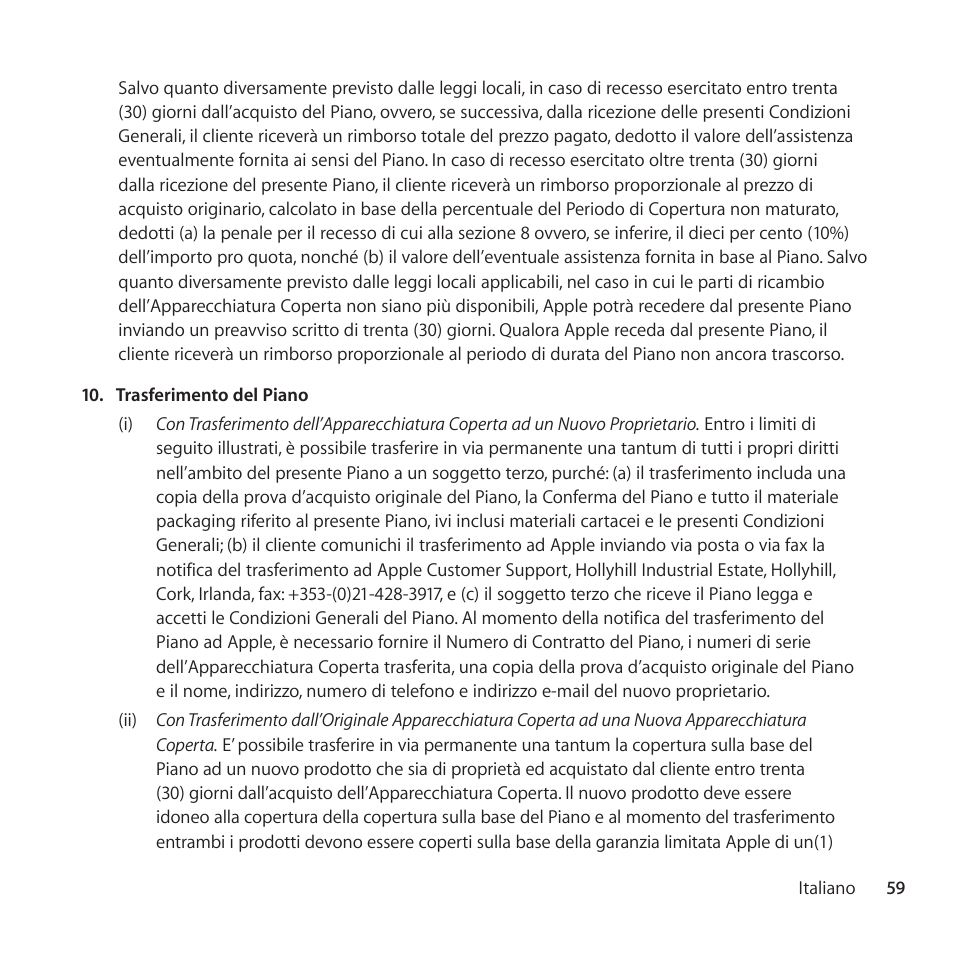 Apple AppleCare Protection Plan for Mac User Manual | Page 59 / 104