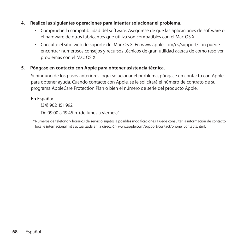 Apple AppleCare Protection Plan for Mac User Manual | Page 68 / 104