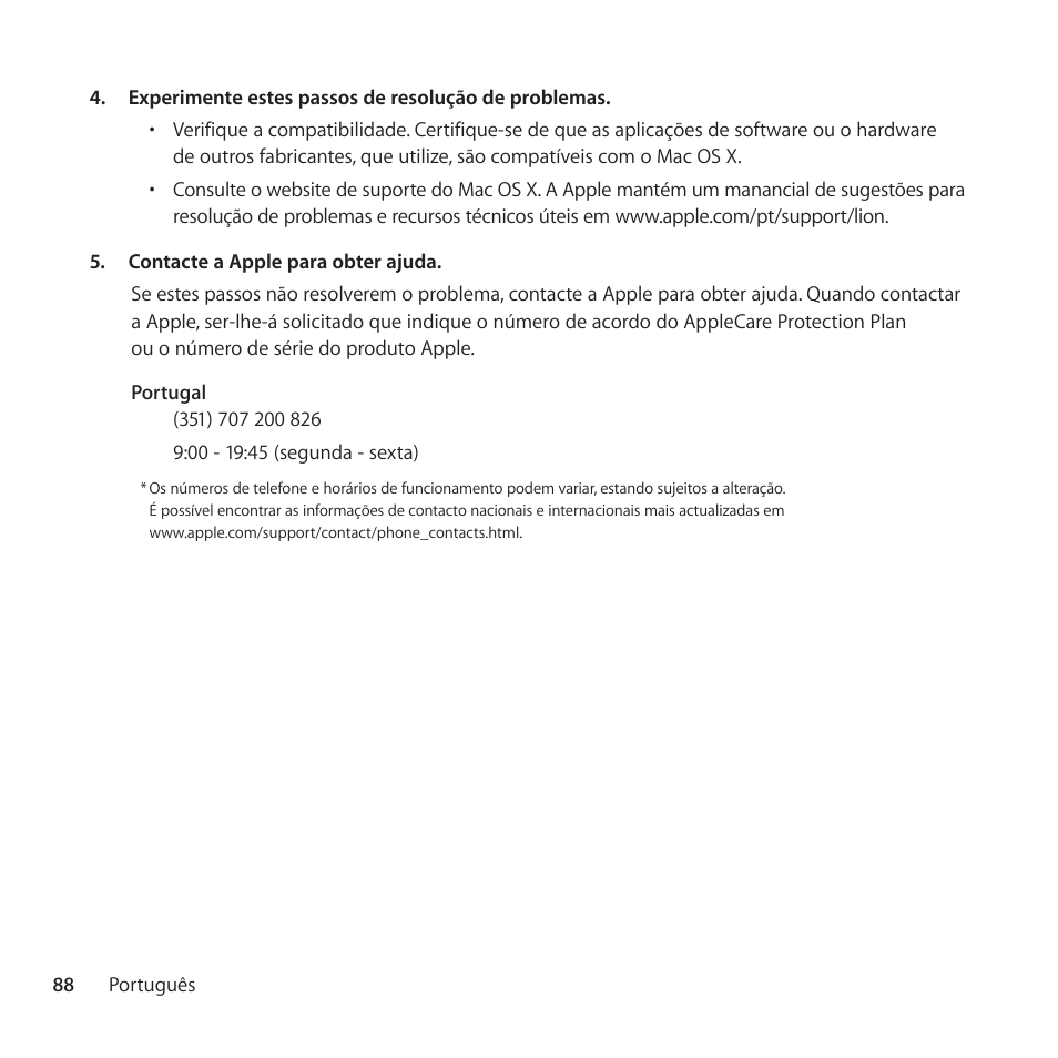 Apple AppleCare Protection Plan for Mac User Manual | Page 88 / 104