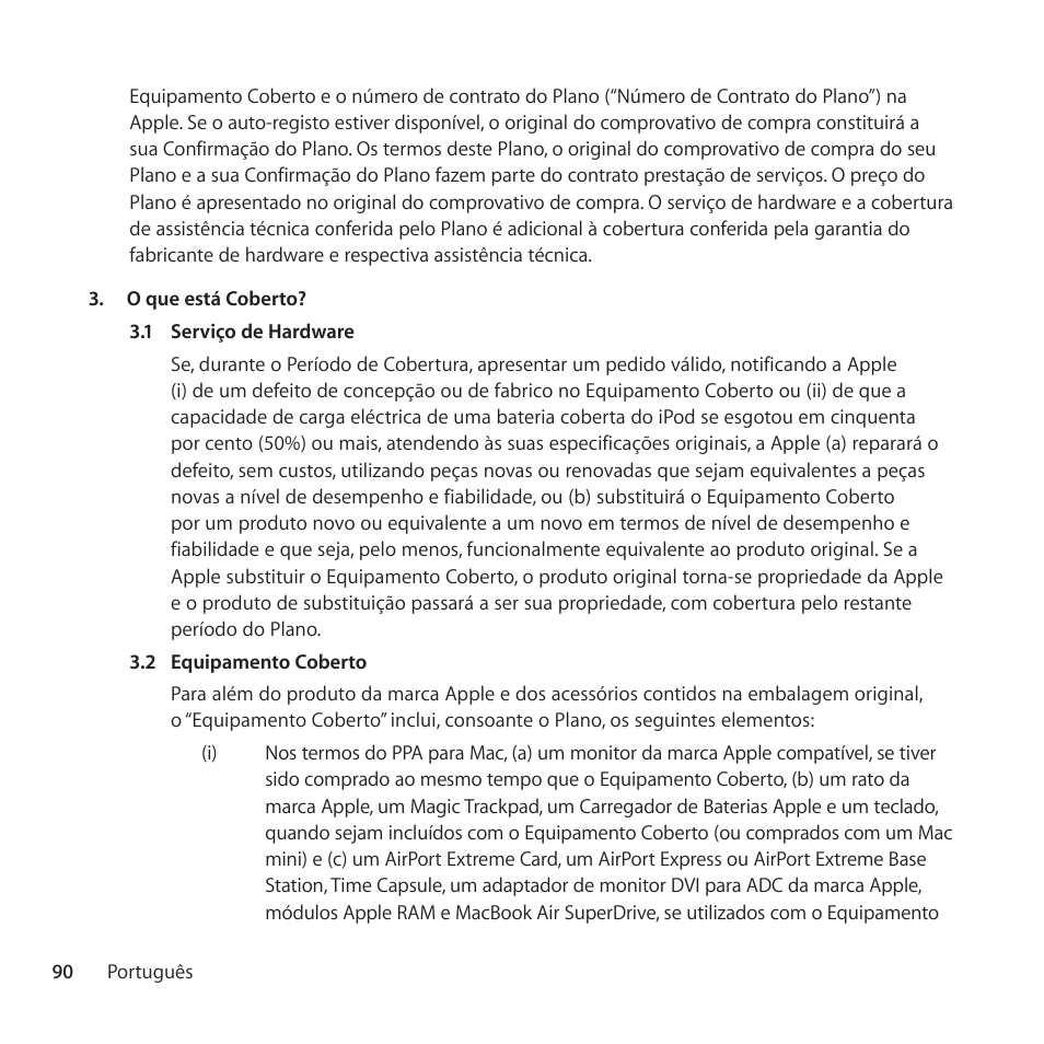 Apple AppleCare Protection Plan for Mac User Manual | Page 90 / 104