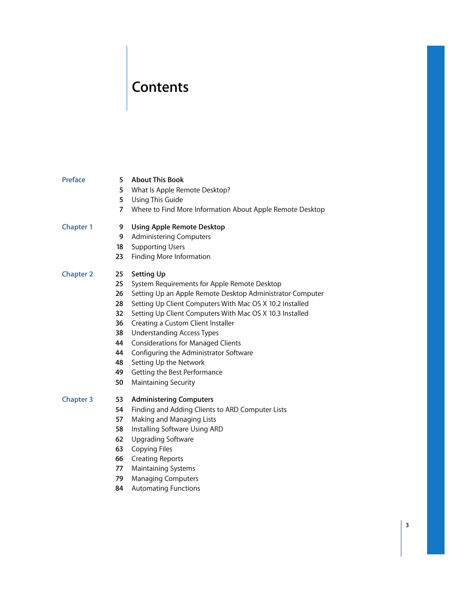 Apple Remote Desktop 2.2 User Manual | Page 3 / 116