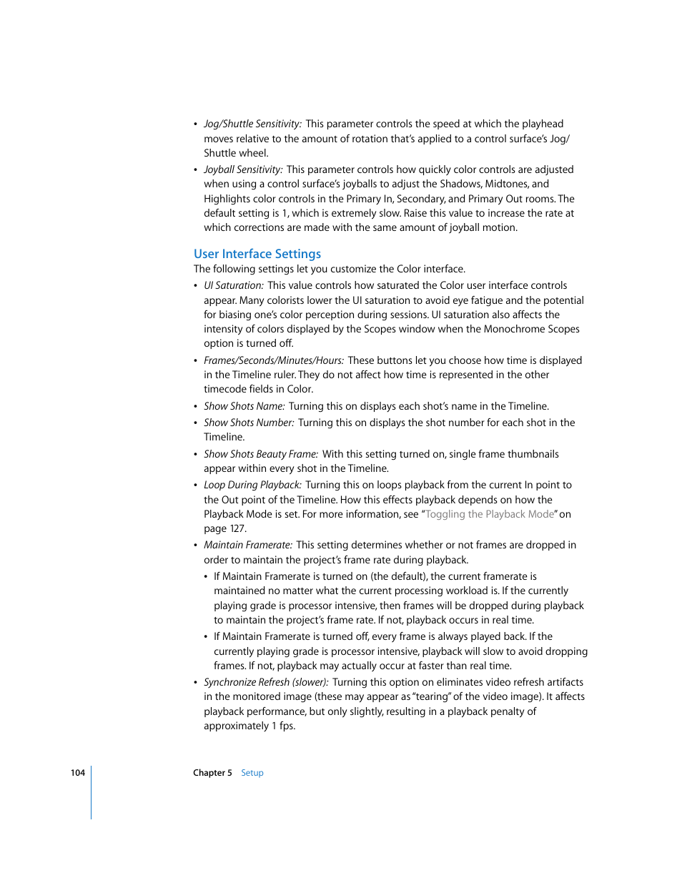 User interface settings | Apple Color 1.0 User Manual | Page 104 / 364