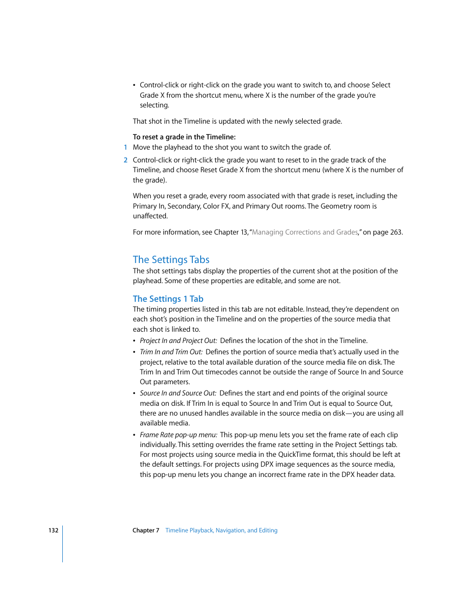 The settings tabs, The settings 1 tab, P. 132) | Apple Color 1.0 User Manual | Page 132 / 364