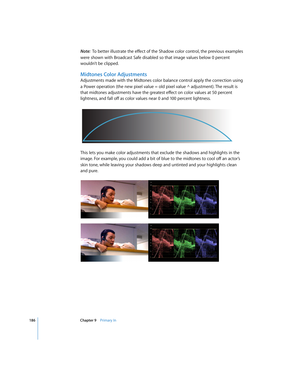 Midtones color adjustments | Apple Color 1.0 User Manual | Page 186 / 364