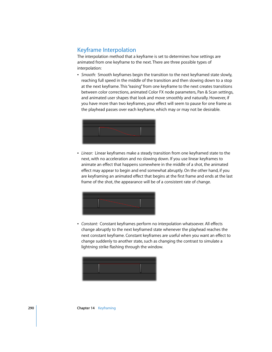 Keyframe interpolation, P. 290) | Apple Color 1.0 User Manual | Page 290 / 364