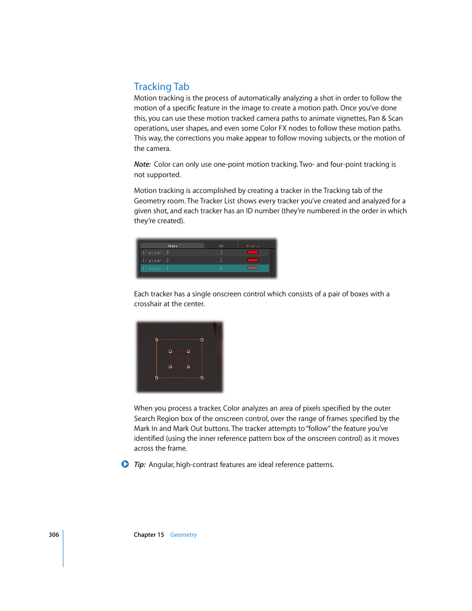 Tracking tab, P. 306) | Apple Color 1.0 User Manual | Page 306 / 364
