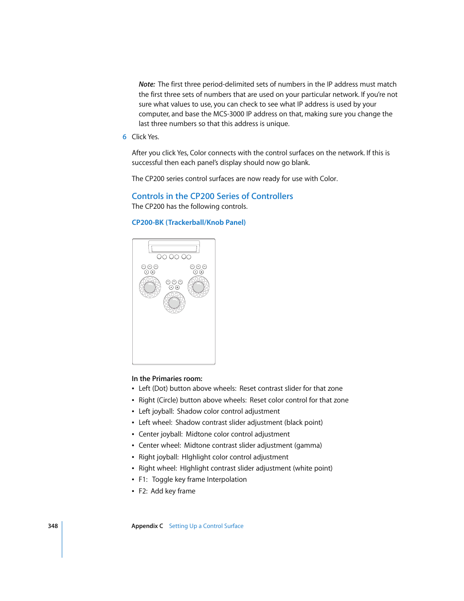 Controls in the cp200 series of controllers | Apple Color 1.0 User Manual | Page 348 / 364