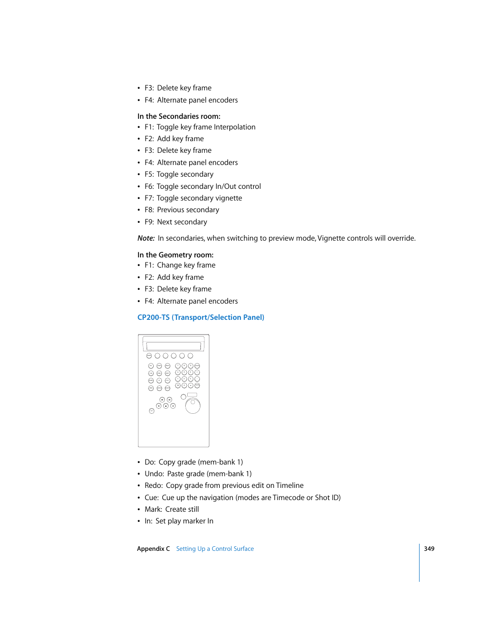 Appendix c setting up a control surface 349 | Apple Color 1.0 User Manual | Page 349 / 364