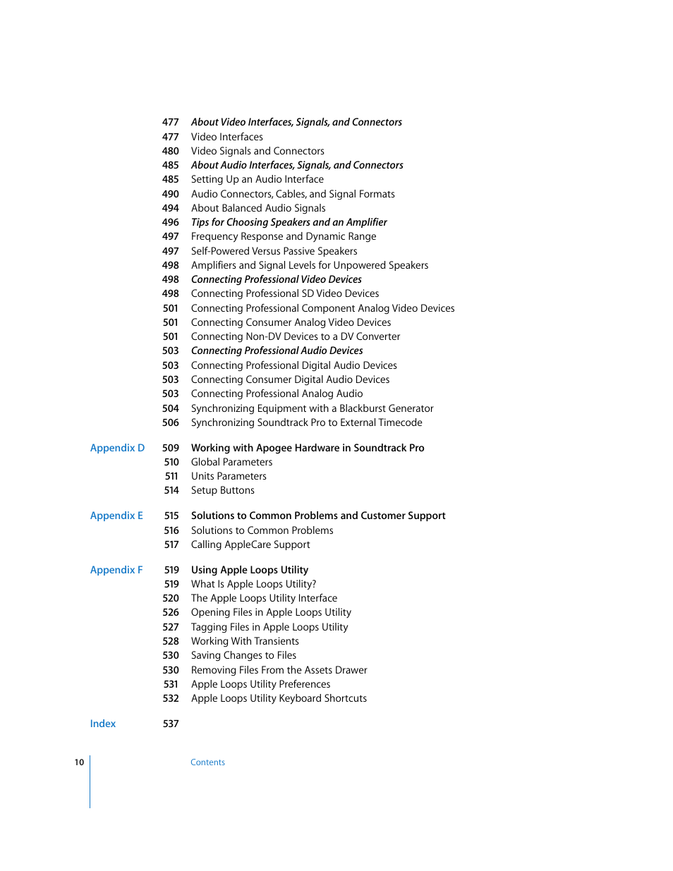 Apple Soundtrack Pro 2 User Manual | Page 10 / 566