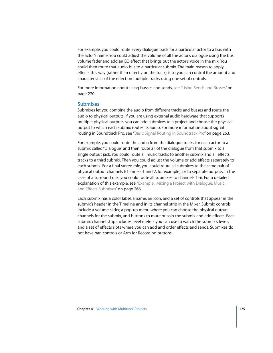 Submixes | Apple Soundtrack Pro 2 User Manual | Page 125 / 566