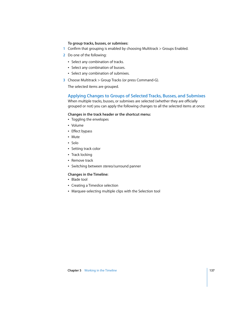 Apple Soundtrack Pro 2 User Manual | Page 137 / 566