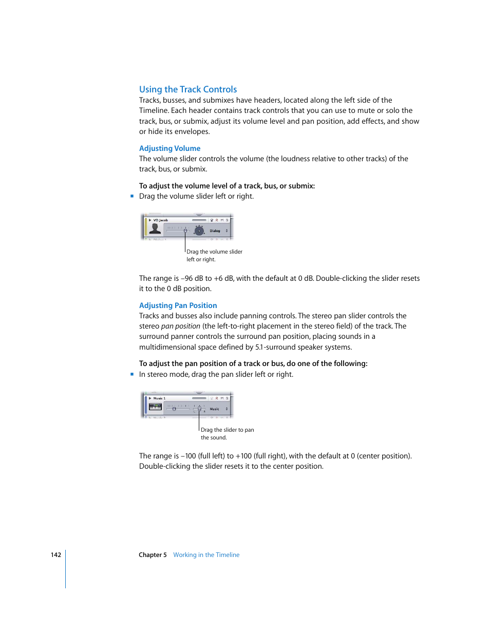 Using the track controls | Apple Soundtrack Pro 2 User Manual | Page 142 / 566