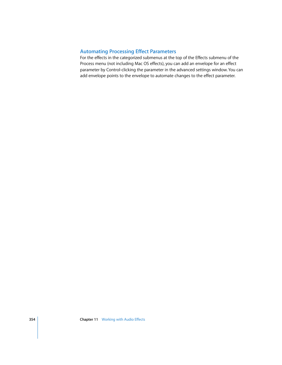 Automating processing effect parameters | Apple Soundtrack Pro 2 User Manual | Page 354 / 566