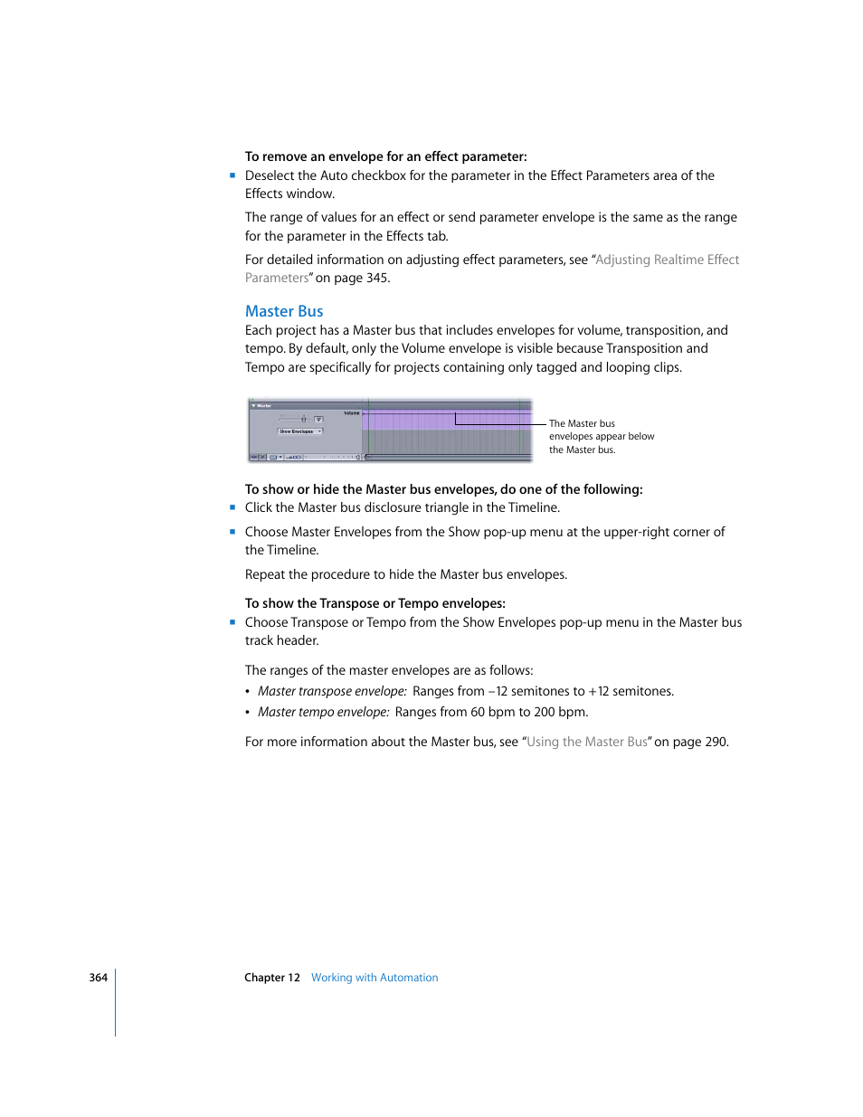 Master bus | Apple Soundtrack Pro 2 User Manual | Page 364 / 566