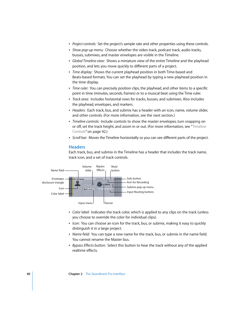 Headers | Apple Soundtrack Pro 2 User Manual | Page 40 / 566