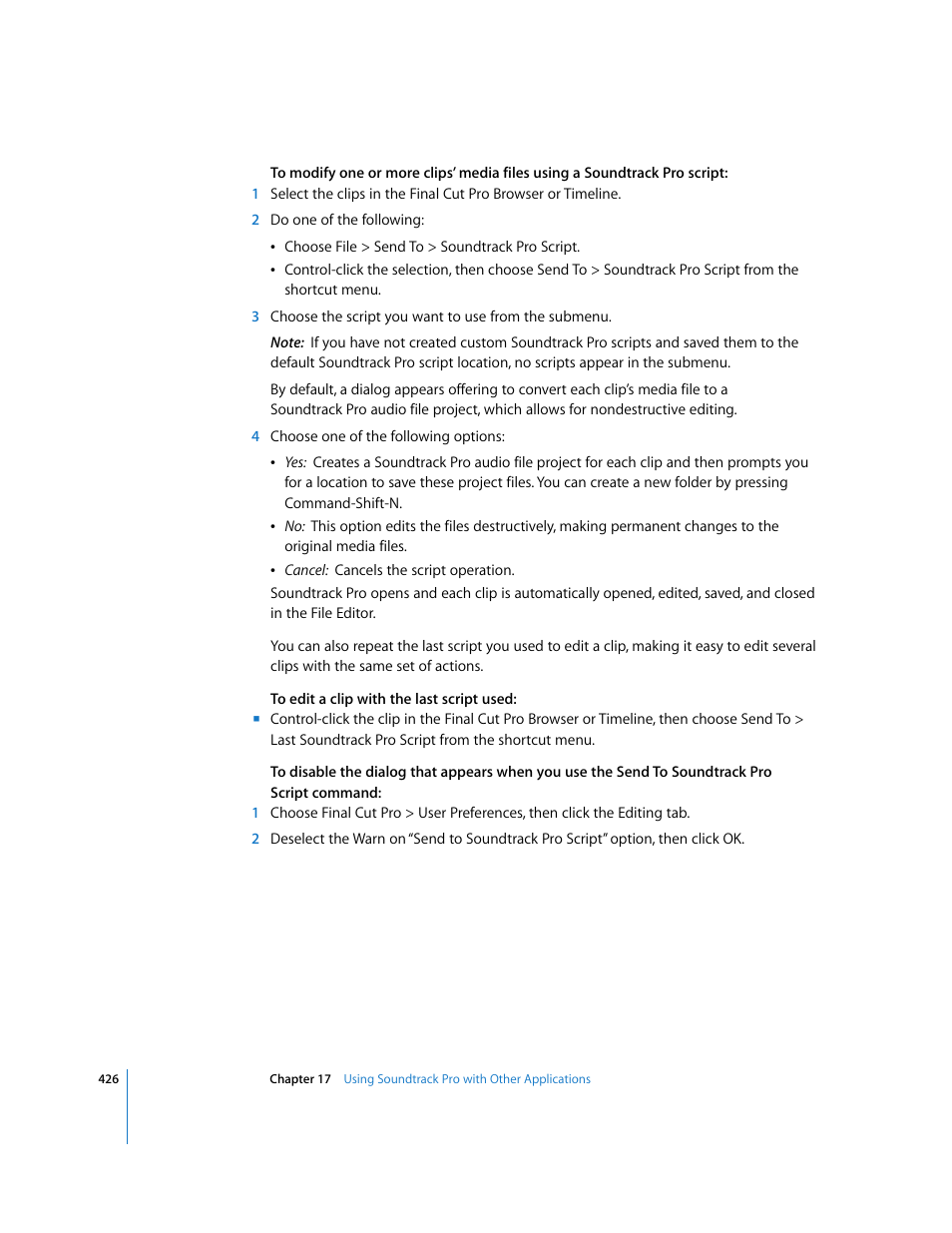 Apple Soundtrack Pro 2 User Manual | Page 426 / 566