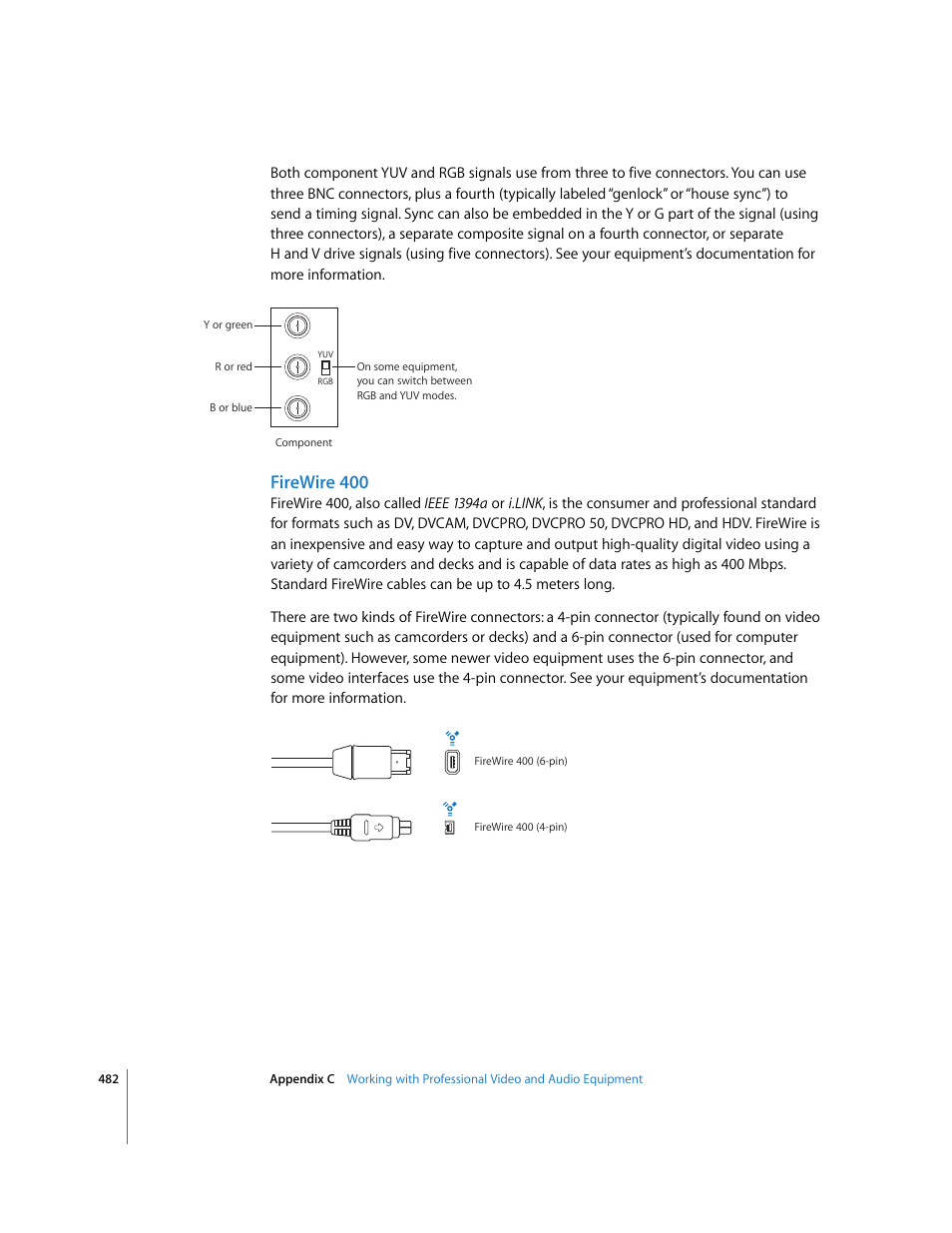 Firewire 400 | Apple Soundtrack Pro 2 User Manual | Page 482 / 566