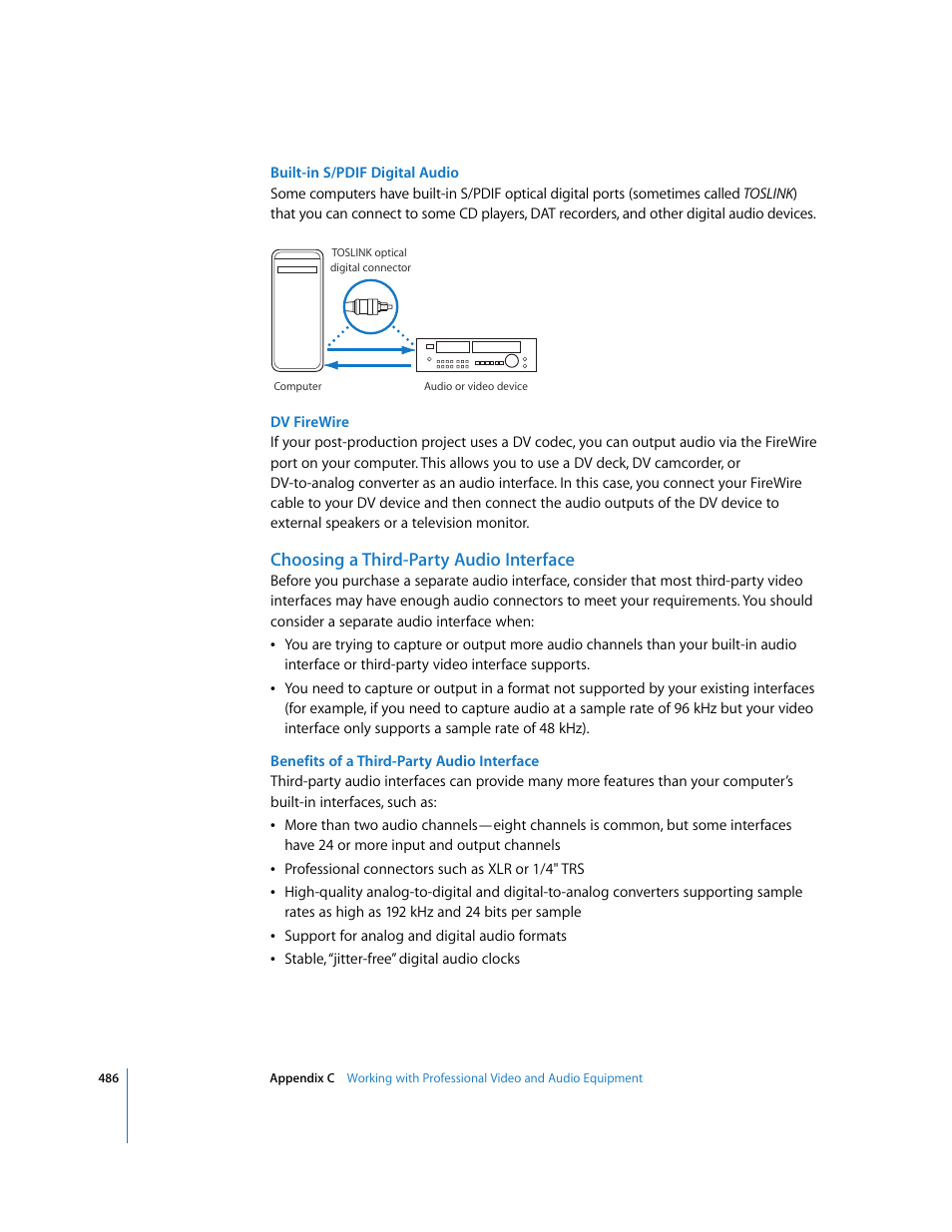 Choosing a third-party audio interface | Apple Soundtrack Pro 2 User Manual | Page 486 / 566