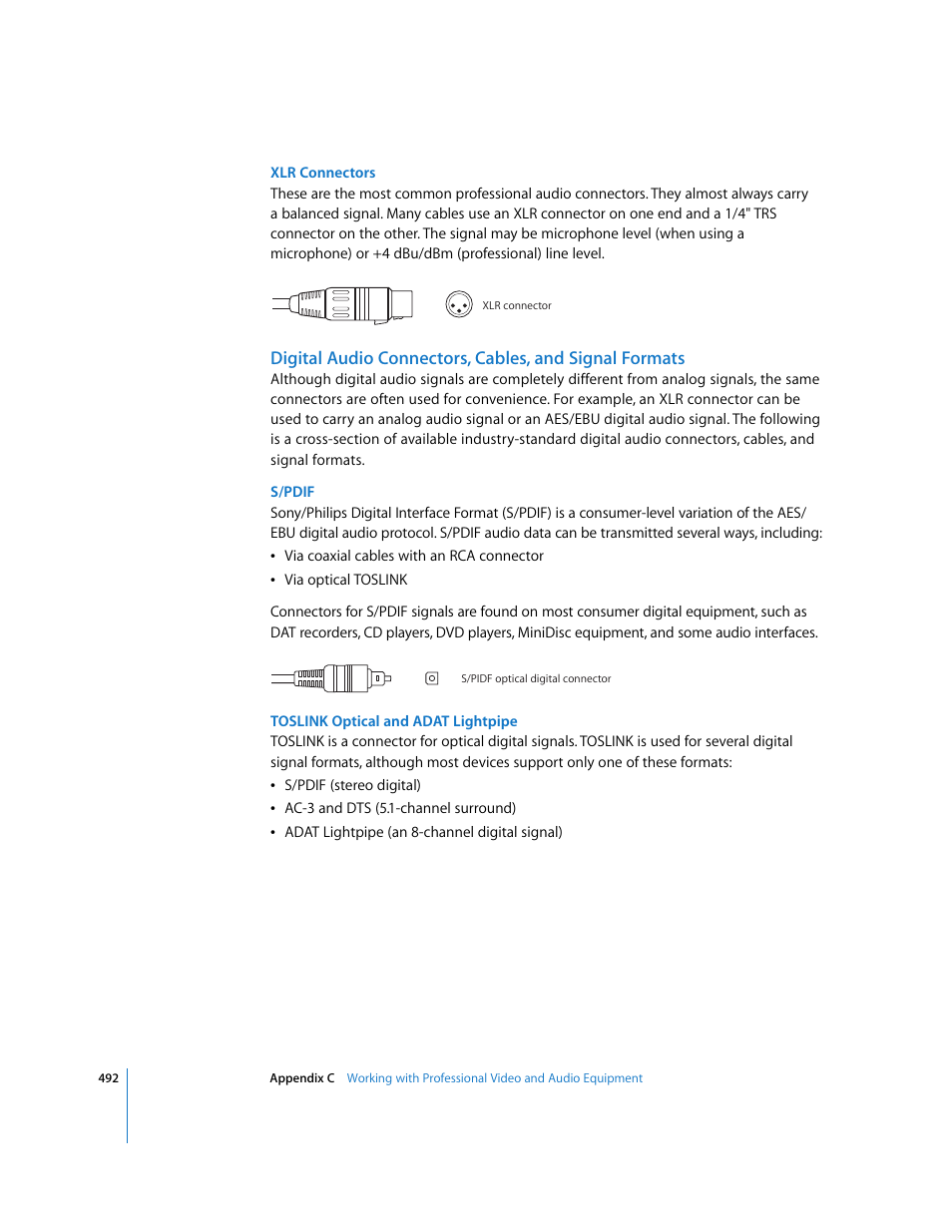 Tion (see, S/pdif | Apple Soundtrack Pro 2 User Manual | Page 492 / 566