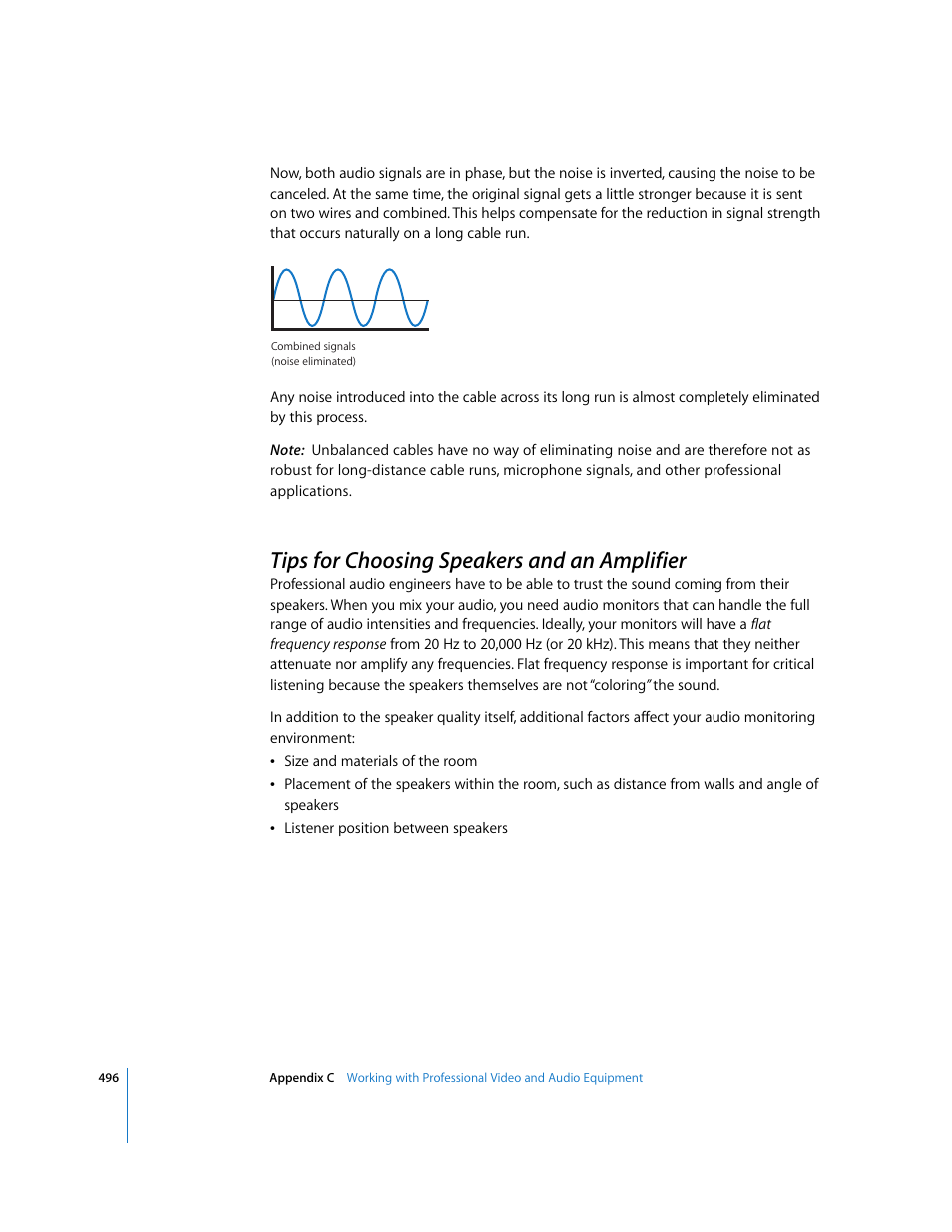 Tips for choosing speakers and an amplifier | Apple Soundtrack Pro 2 User Manual | Page 496 / 566