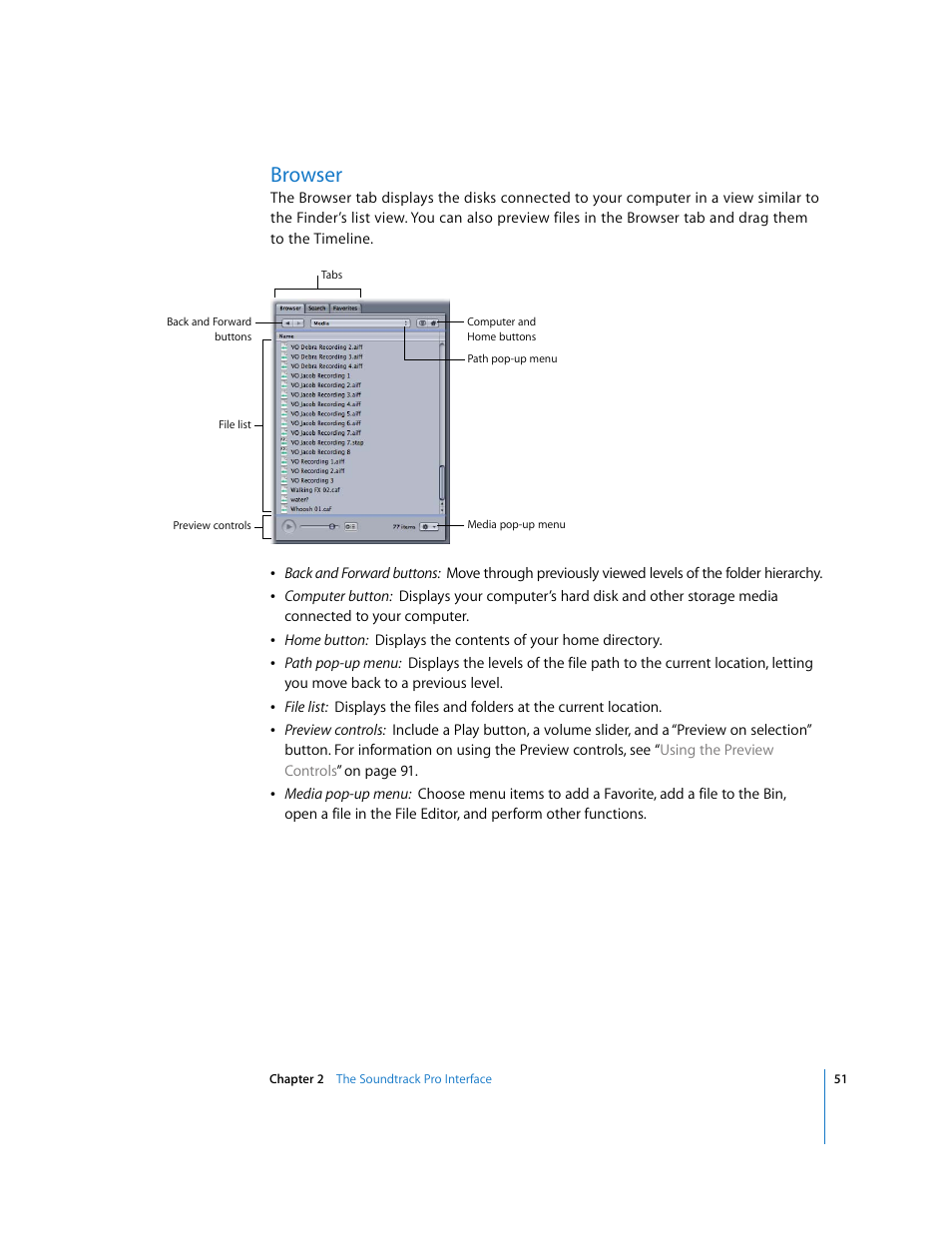 Browser | Apple Soundtrack Pro 2 User Manual | Page 51 / 566