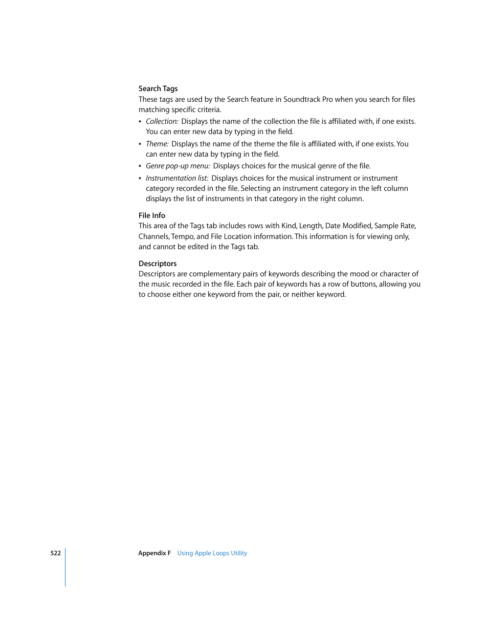 Apple Soundtrack Pro 2 User Manual | Page 522 / 566