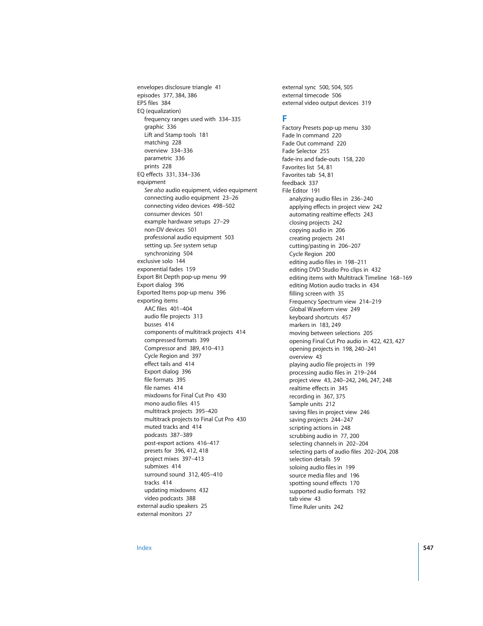 Apple Soundtrack Pro 2 User Manual | Page 547 / 566