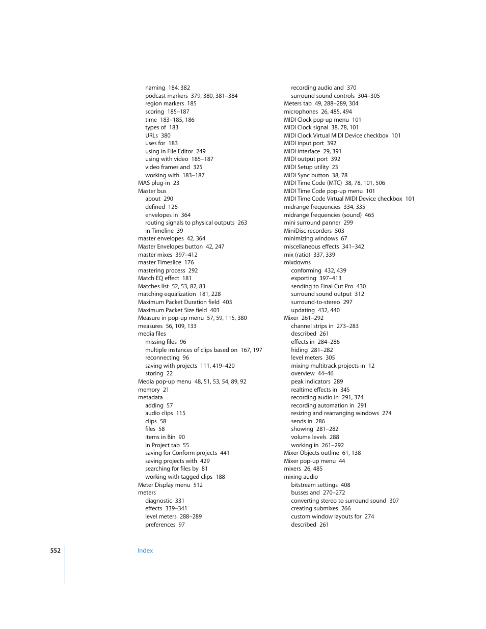 Apple Soundtrack Pro 2 User Manual | Page 552 / 566