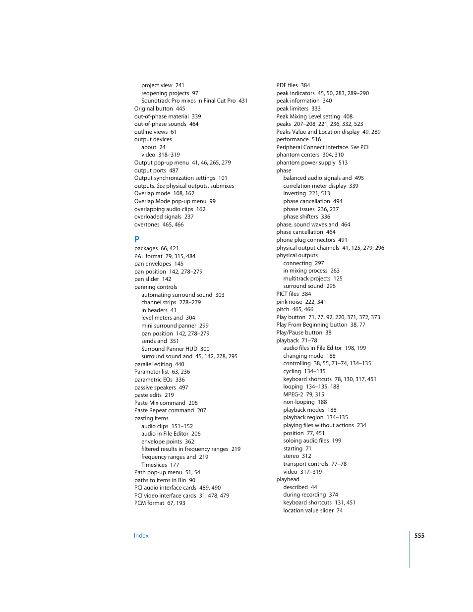 Apple Soundtrack Pro 2 User Manual | Page 555 / 566