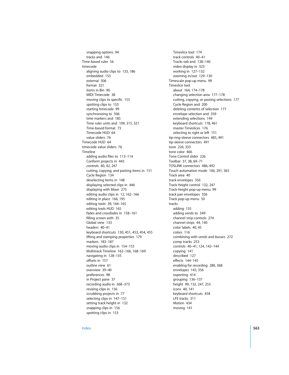 Apple Soundtrack Pro 2 User Manual | Page 563 / 566