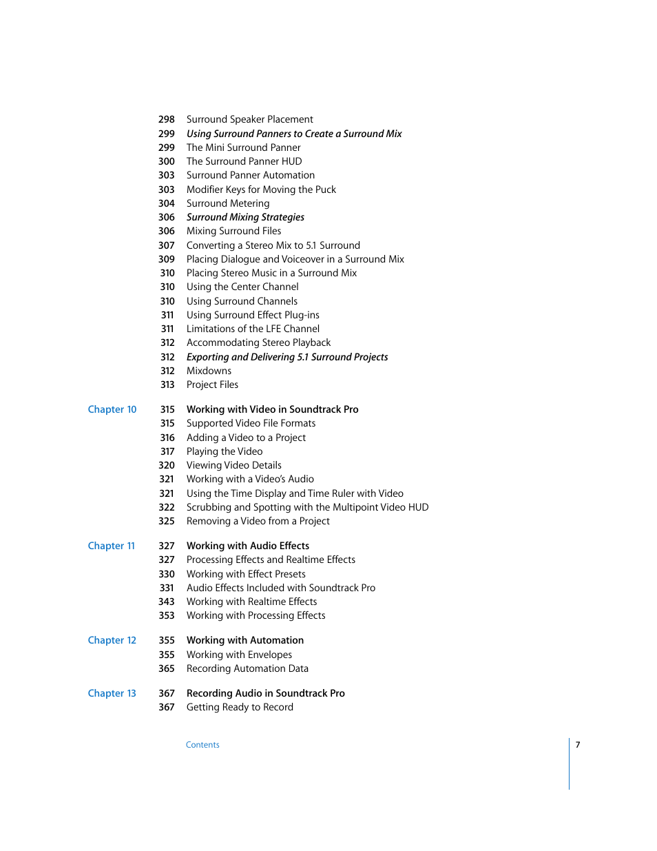 Apple Soundtrack Pro 2 User Manual | Page 7 / 566