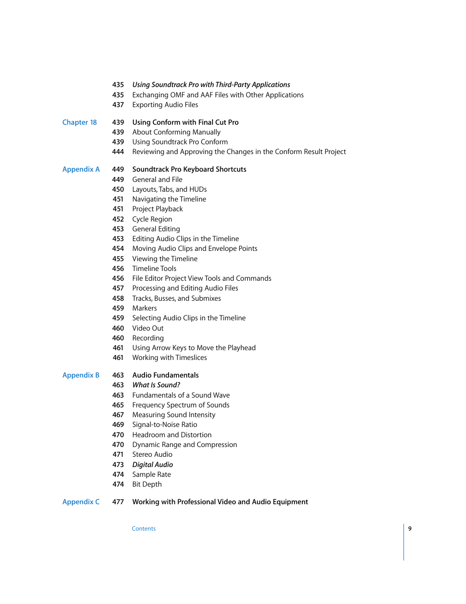 Apple Soundtrack Pro 2 User Manual | Page 9 / 566